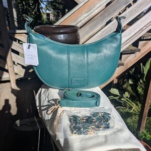 NWT Pom Pom London Madeira Green Sutton Bag (Crossbody Sling)